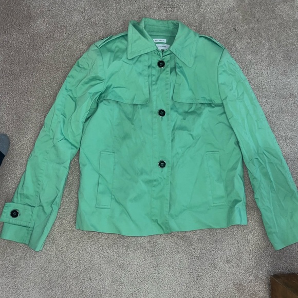 Calvin Klein Mint Green Stretch Button up Jacket - Picture 1 of 3